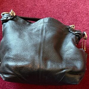 Coach Black Leather Hobo Bag
